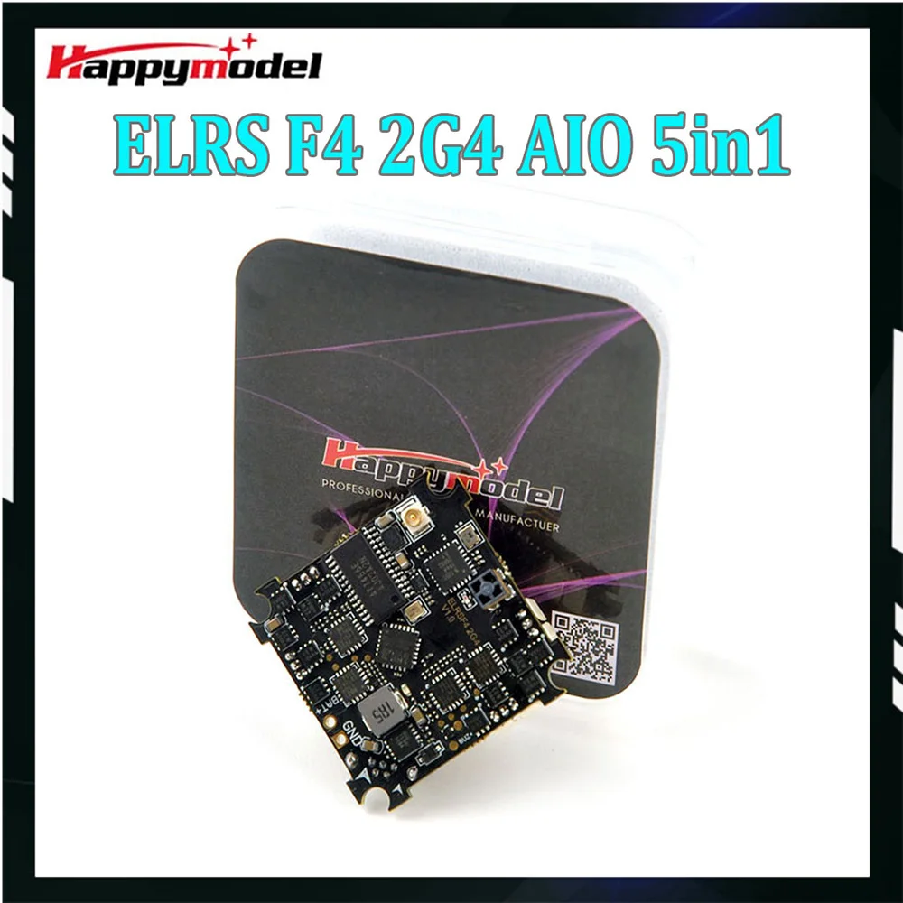 Happymodel ELRS F4 2G4 AIO 5in1 pengendali penerbangan built-in SPI 2.4GHz ELRS penerima untuk tusuk gigi gaya bebas FPV Drone balap