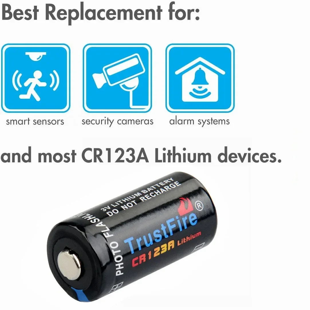 10PCS CR123A 3V Lithium Battery 1300mAh Cell Batteries For Cameras Flashlight Toy Smoke Detector Li-ion Batteries