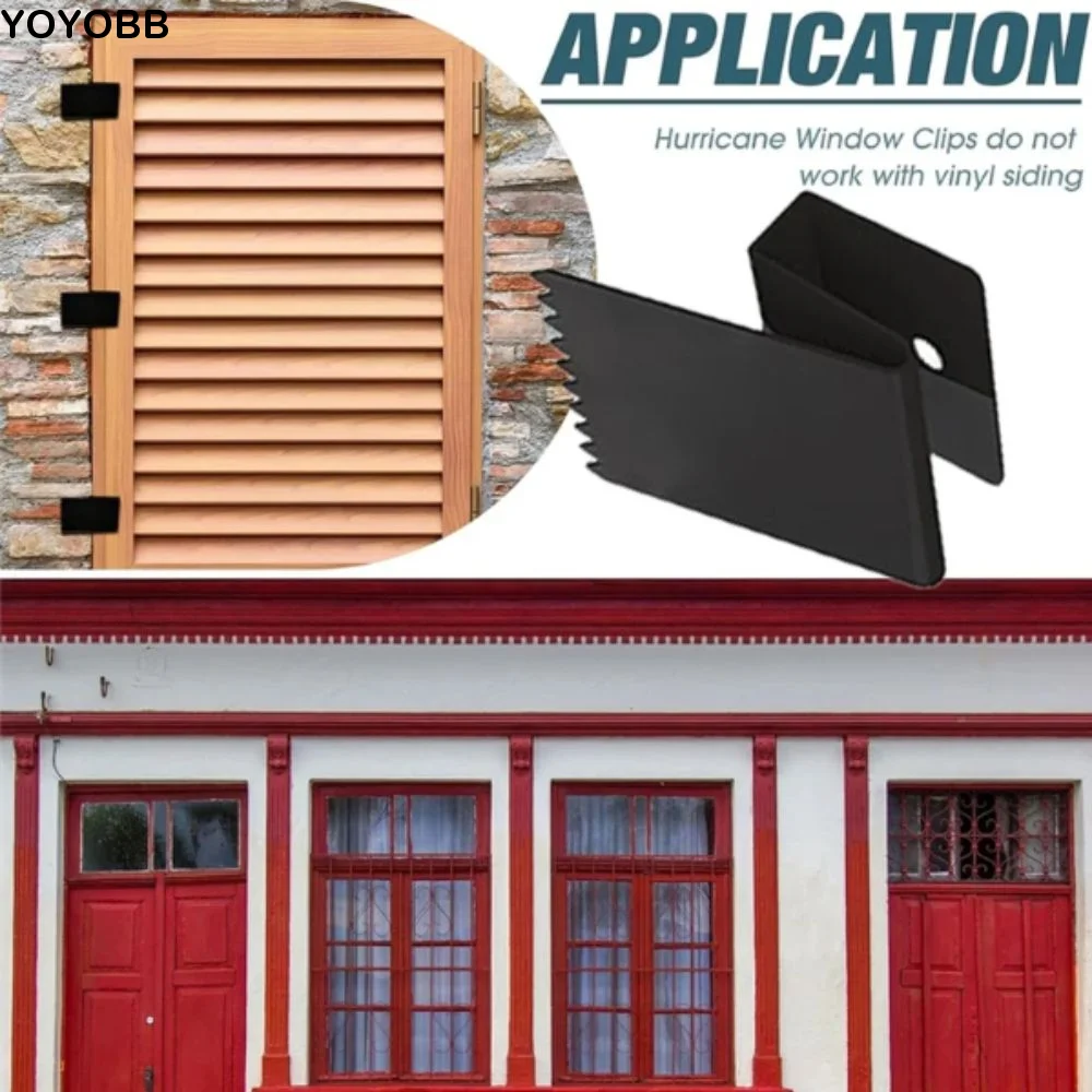 

Universal Design Window Clips Reusable Hardware With Screws Wind Protection Hardware Door Handles 1/2" Thick Hurricane Clips