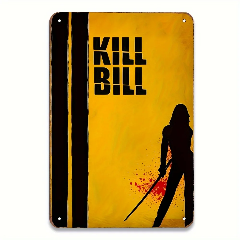 Kill Bill  Metal Movie Poster Sign -  , Durable & Easy to Install, Retro Cinema Decor for Home, Office, or Bar, Metal Wall Ar