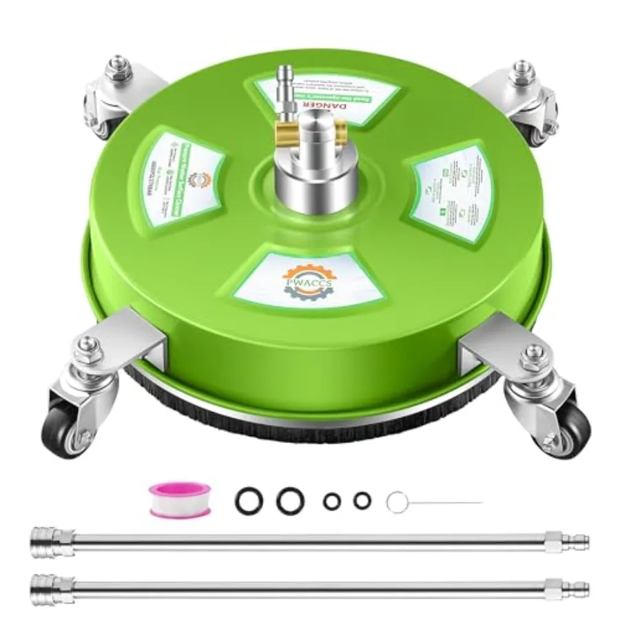 

14" Pressure Washer Surface Cleaner Stainless Steel Surface Cleaner for Power Washer Pressure Washer Attachment for Cleaning Dr