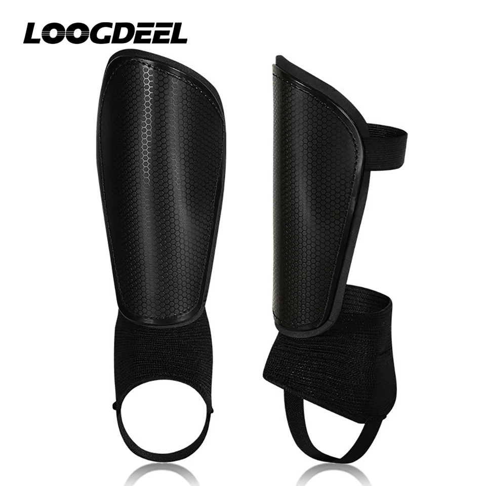 Loogdeel 1 Pair New Soccer Shin Guard with Ankle Protector and Adjustable Straps Football Protective Gear for Kids Youth Adults