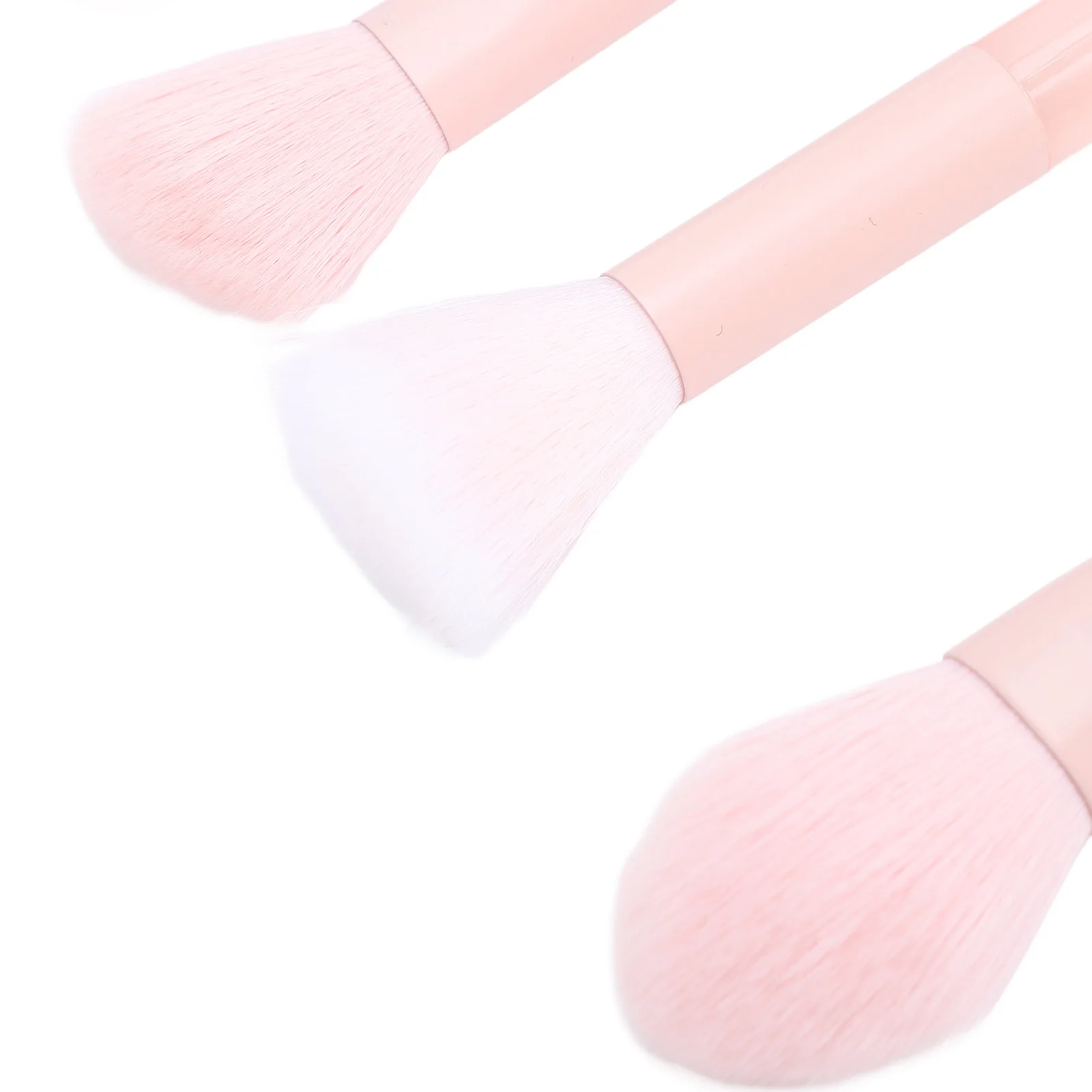 10 Counts Peach Color Cosmetic Brush Set Professional Eye Shadow Brush Set For Beginner