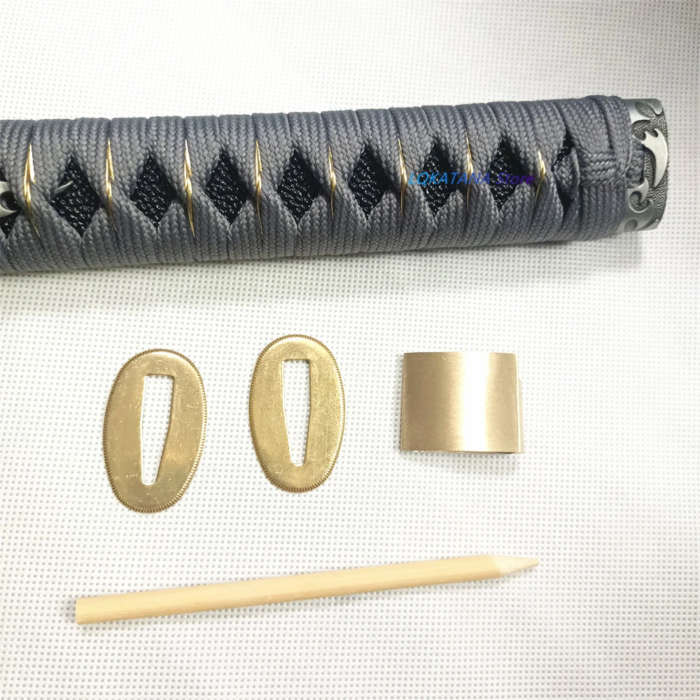 High Quality A Set Japanese Tsuba Handle Alloy Tsuba Fuchi Menuki Kashira Brass Habaki Seppas Fittings Japan Sword Katana Parts