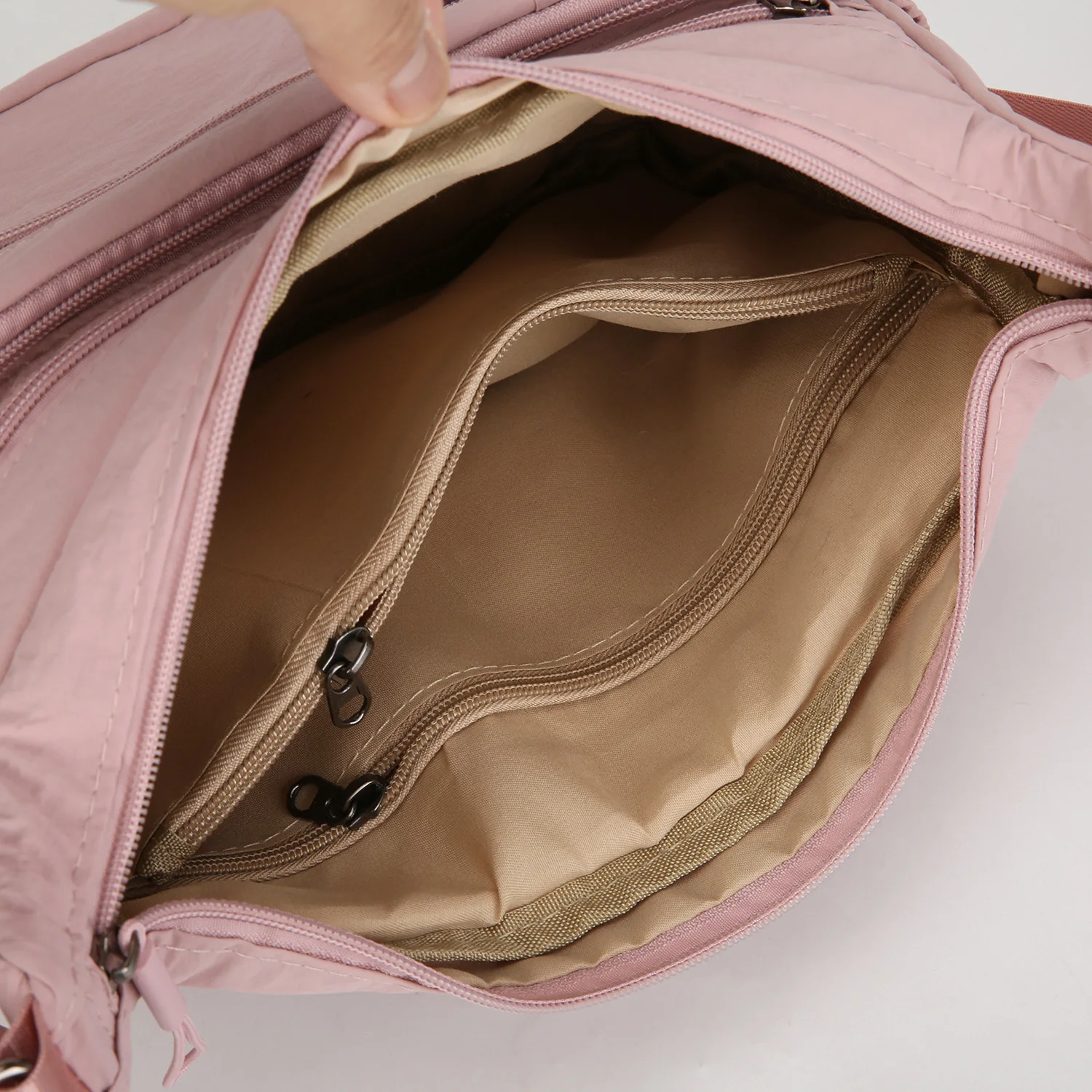 Crossbody Shoulder Bag Unisex, Waterproof Nylon Large Capacity Messenger Purse for Ladies Men Travel Shopping Daily Commute view 4