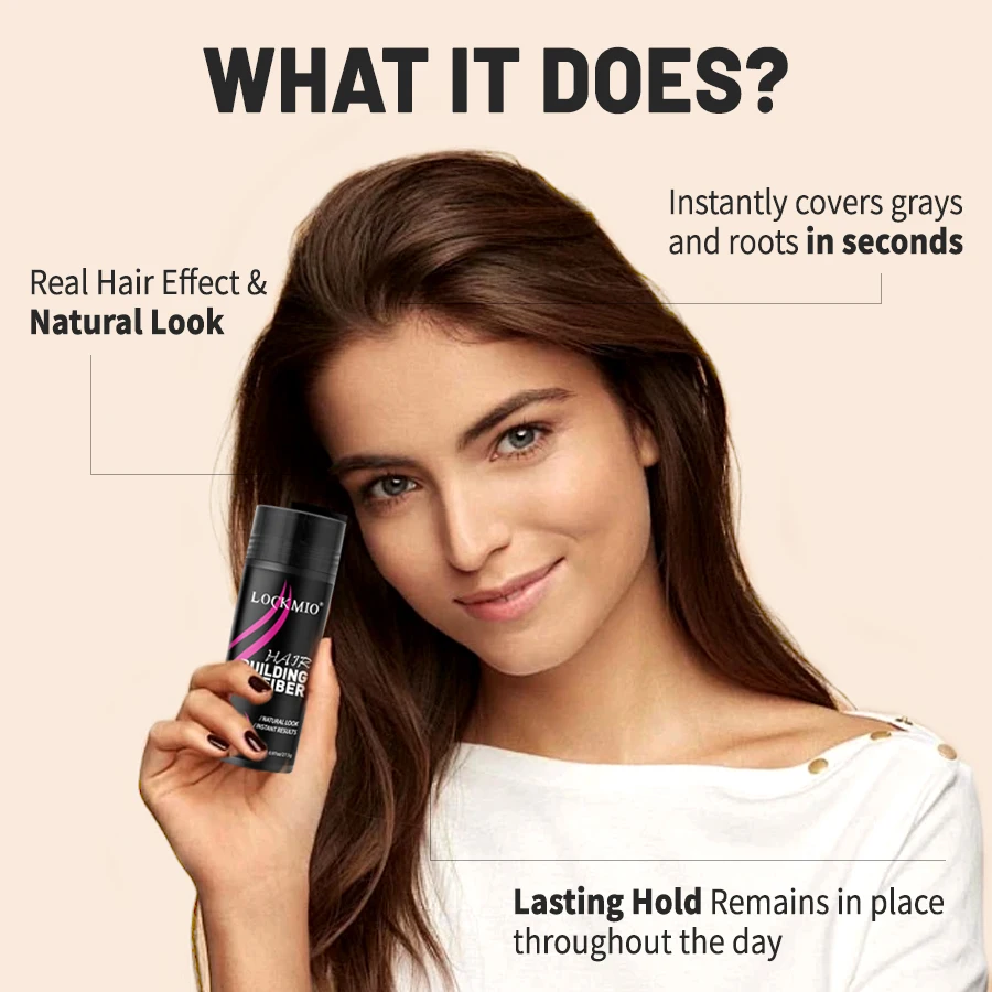 ألياف بناء الشعر النسائية، منتجات تعديل خط الشعر، بخاخ ألياف مسحوق الشعر لإضافة سمك وملمس