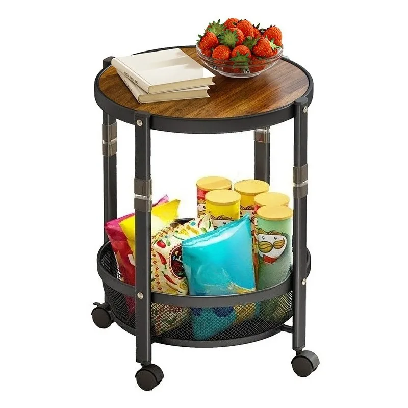 For Movable Folding, Household Multi-layer Living Room Shelves, Small Apartment Coffee Table Storage