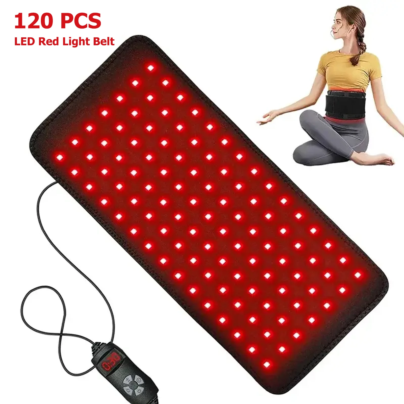 Almohadilla De Terapia De Luz Infrarroja Roja, Dispositivos De Belleza Led Para Rostro Y Cuerpo, Alivio Para Espalda, Rodillas, Manos, Pies, Almohadilla Térmica Portátil De 660Nm 850Nm — -49%, 49.74€ Coupon, from 49.99€ – 49% descuento – €49.99
