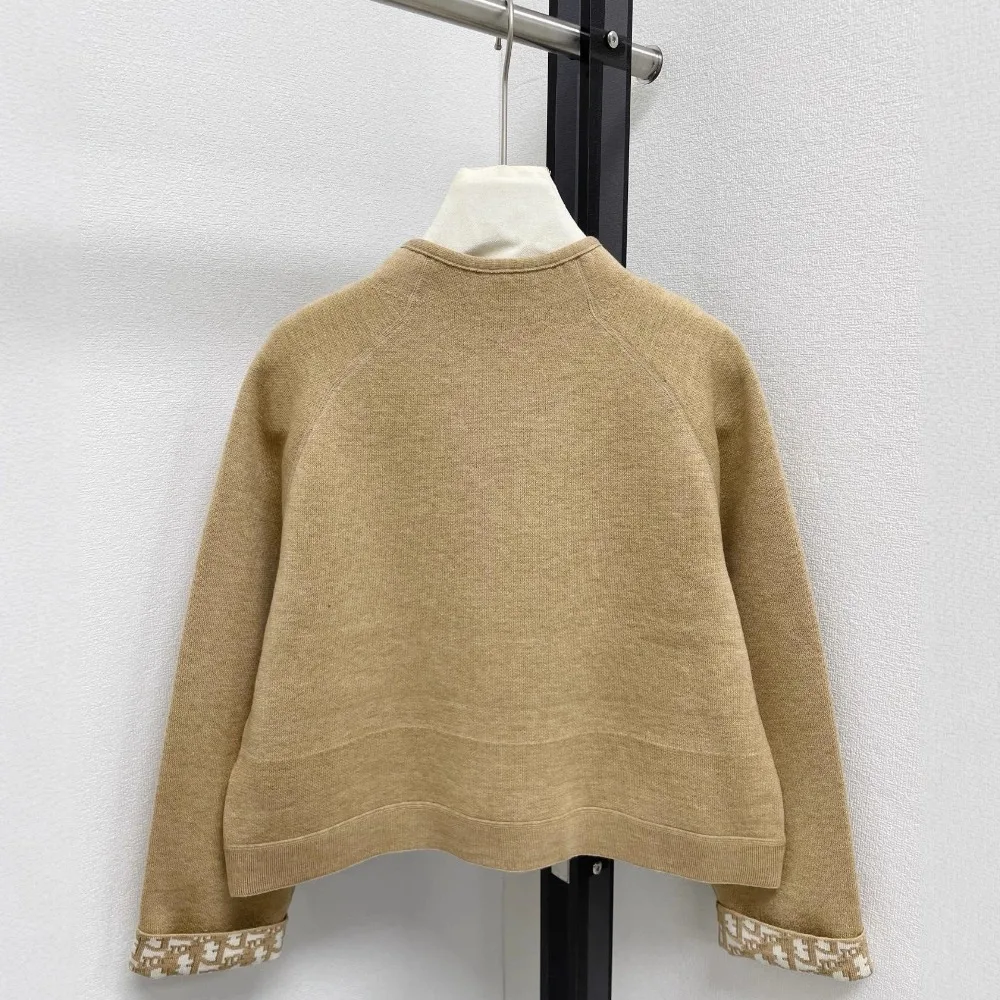 سترة خريف وشتاء بسيطة يمكن ارتداؤها على الوجهين، قفل سريع، سحاب، ياقة واقفة، سترة محبوكة بأكمام طويلة