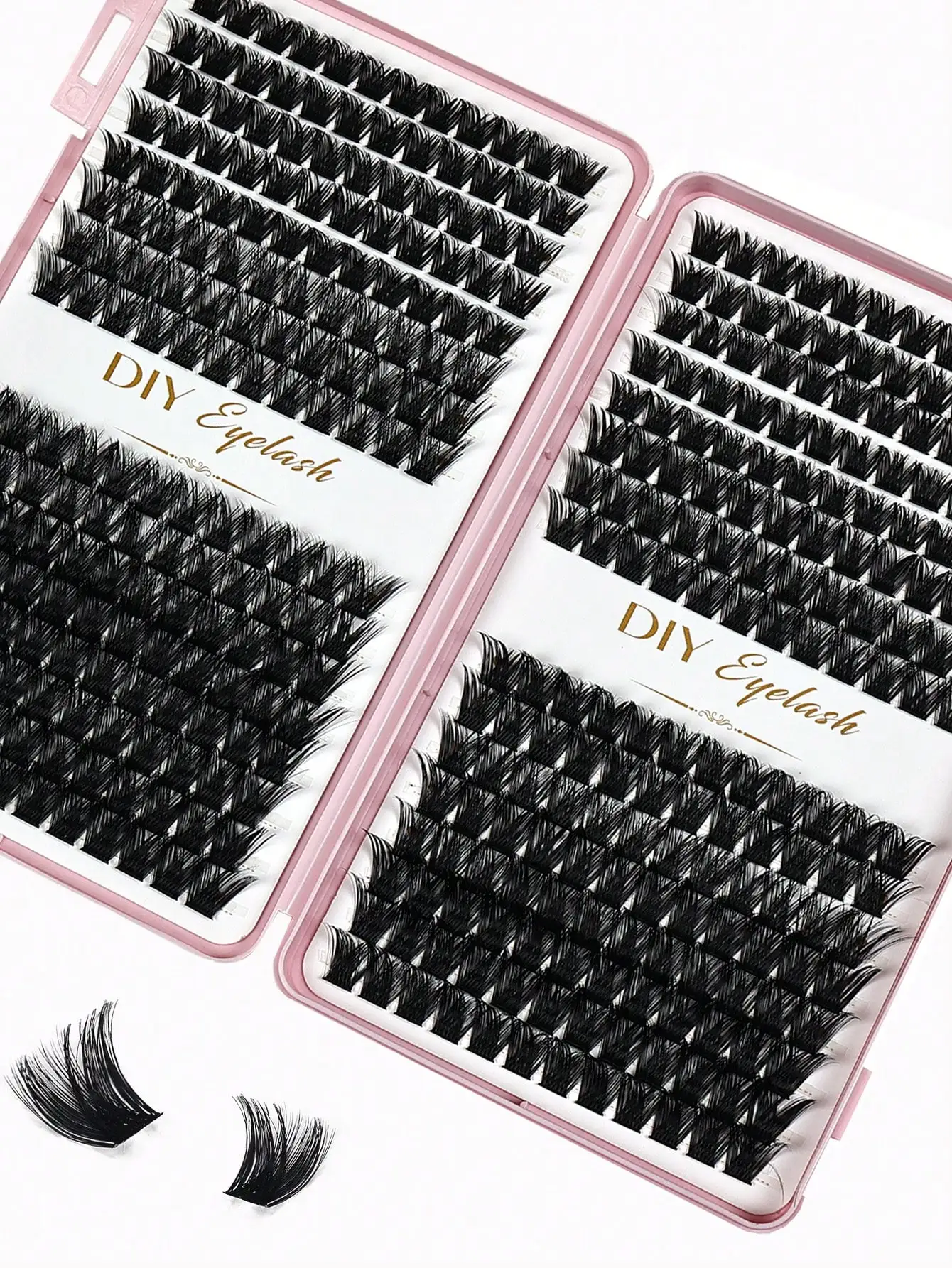 384 Stück Einzelwimpern 10-14mm DIY Wimpernverlängerung Natürliche Mischung Dichte Volumen-Kunstwimpern – Detail 6