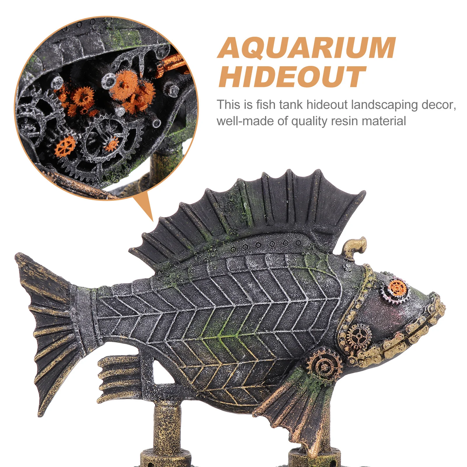 

1Pcs Aquarium Decoration Fish Tank Landscaping Decor Resin Craft Shelter Ornament Fish Hideout House Aquarium Cave
