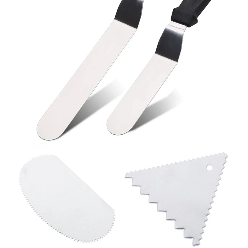 

10Pcs Cake Spatula Set Stainless Steel Baking Tools Icing Smoother Pastry Tool Cream Scraper DIY Decorate Cake Mold Pan