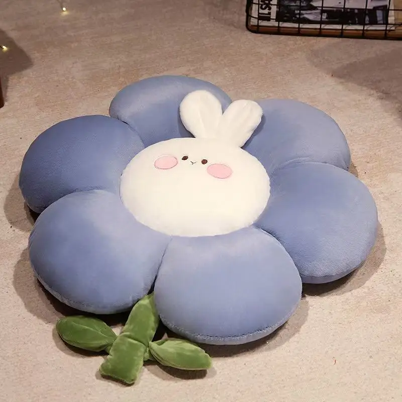 Adorable Cartoon Rabbit Flower Cushion Plush Toy Cutest Stuffed Animal 40/65cm Great Christmas Thanksgiving Gift for Children