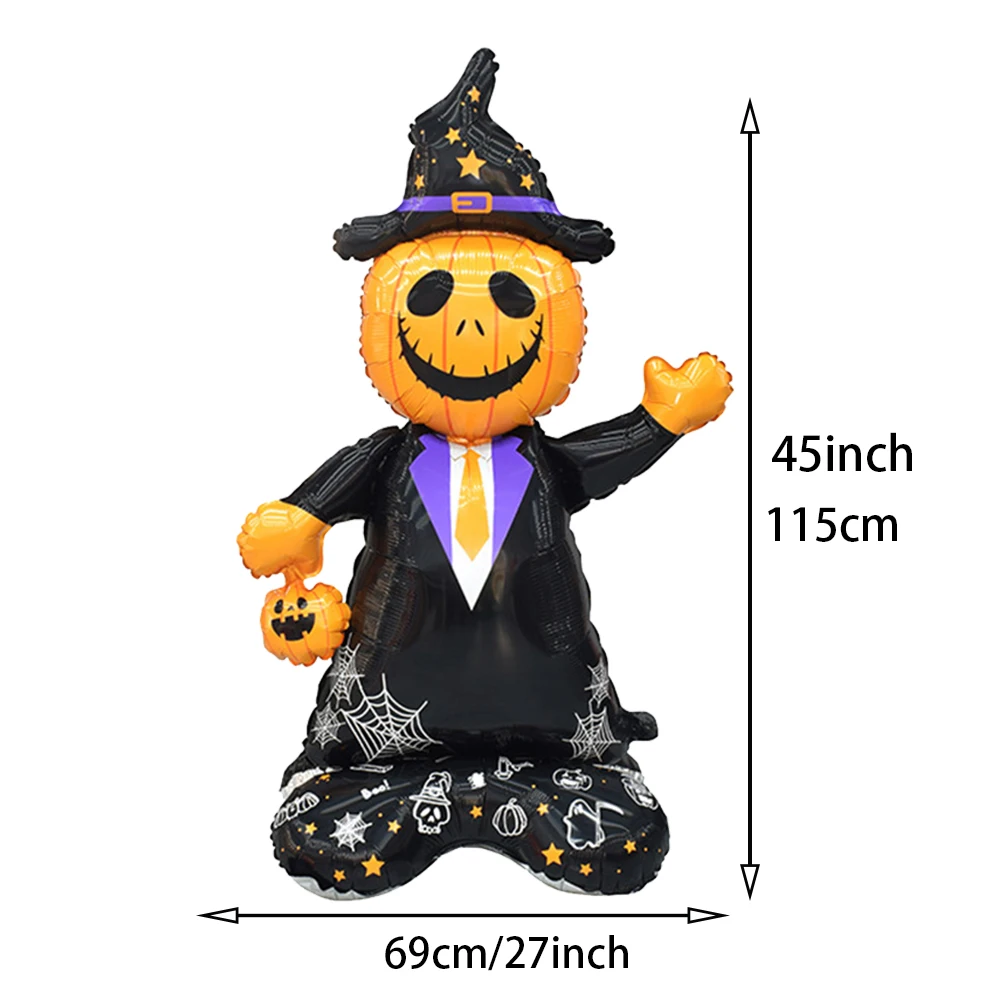 Giant Standing Halloween Pumpkin skeleton skull shape balloon Halloween balloon decor for Halloween Party decoration balloon