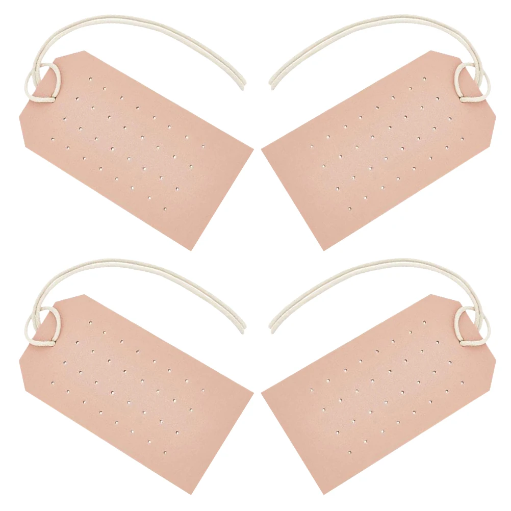 

4 Pcs Earring Display Stand Dual Sided PU Travel Friendly Organizer Pink Compact Jewelry Store Exhibition Home Use