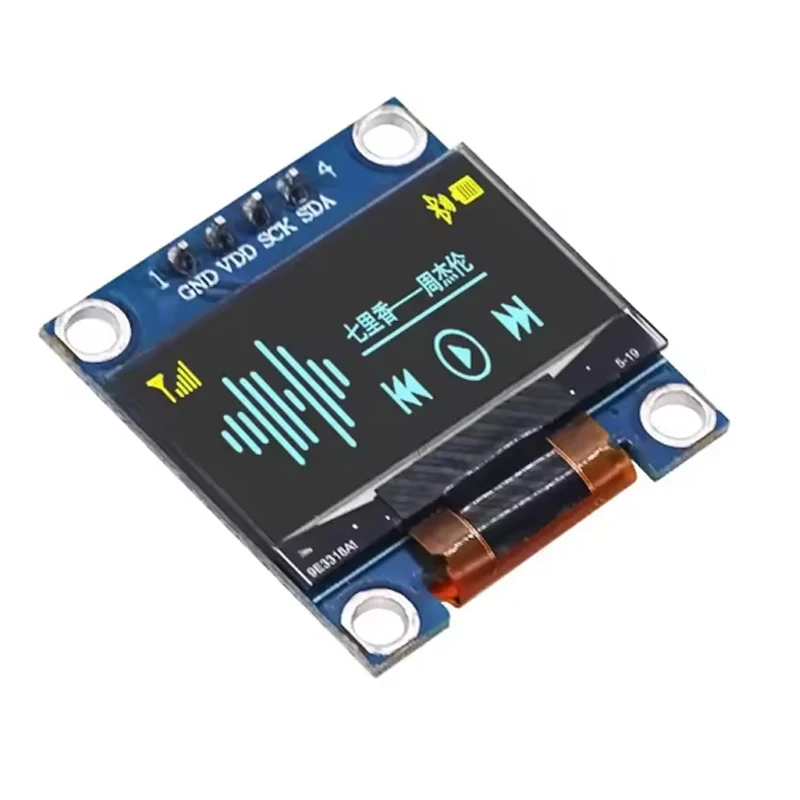 0.96 inch OLED IIC Serial White Display Module 128X64 I2C SSD1306 12864 LCD Screen Board GND VCC SCL SDA 0.96" for Arduino Black image 2