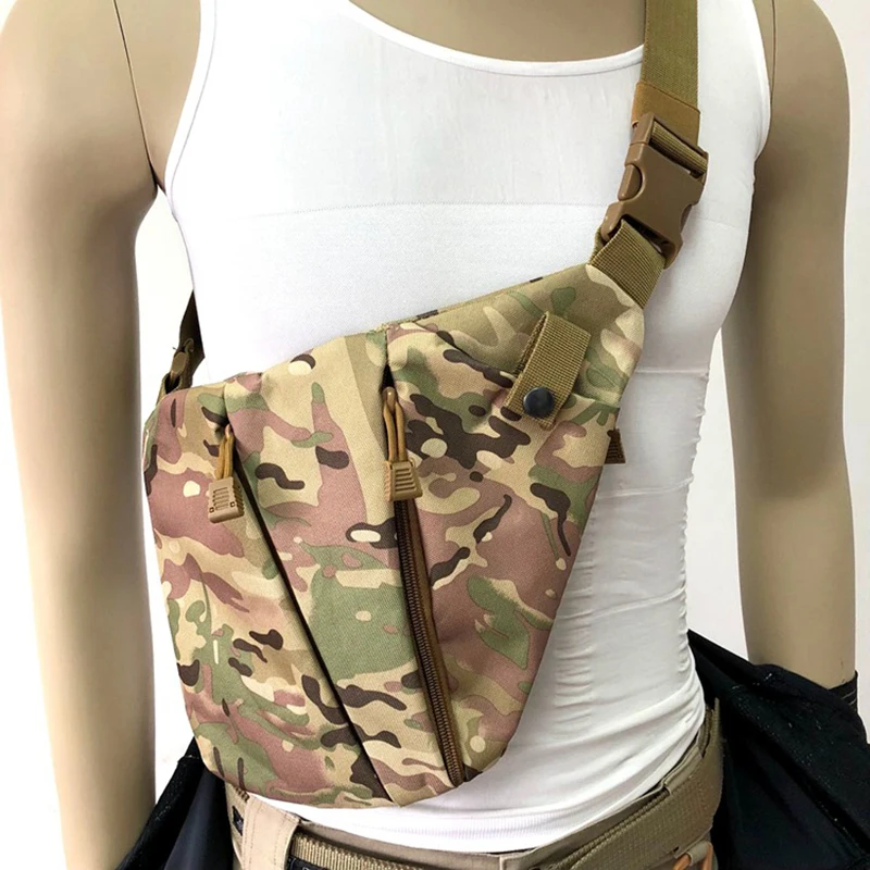 

Glock левая и правая скрытая тактическая сумка для хранения пистолета Multicam кобура для страйкбола нейлоновая мужская сумка через плечо сумка-мессенджер