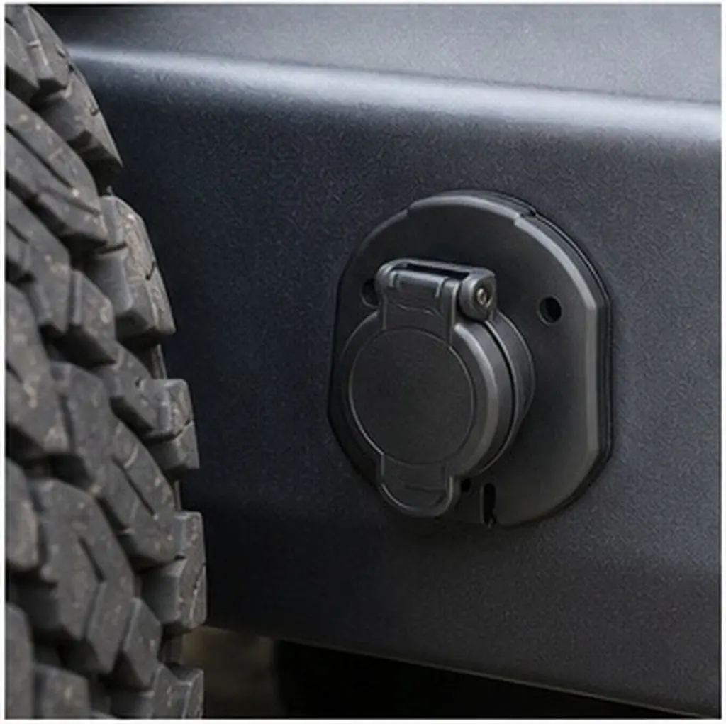 Black TV Plate Connector for Rv Camper Durable Coaxial Cable Outlet Mount Electrical Socket Rv TV Mount Electrical Cable Hatch