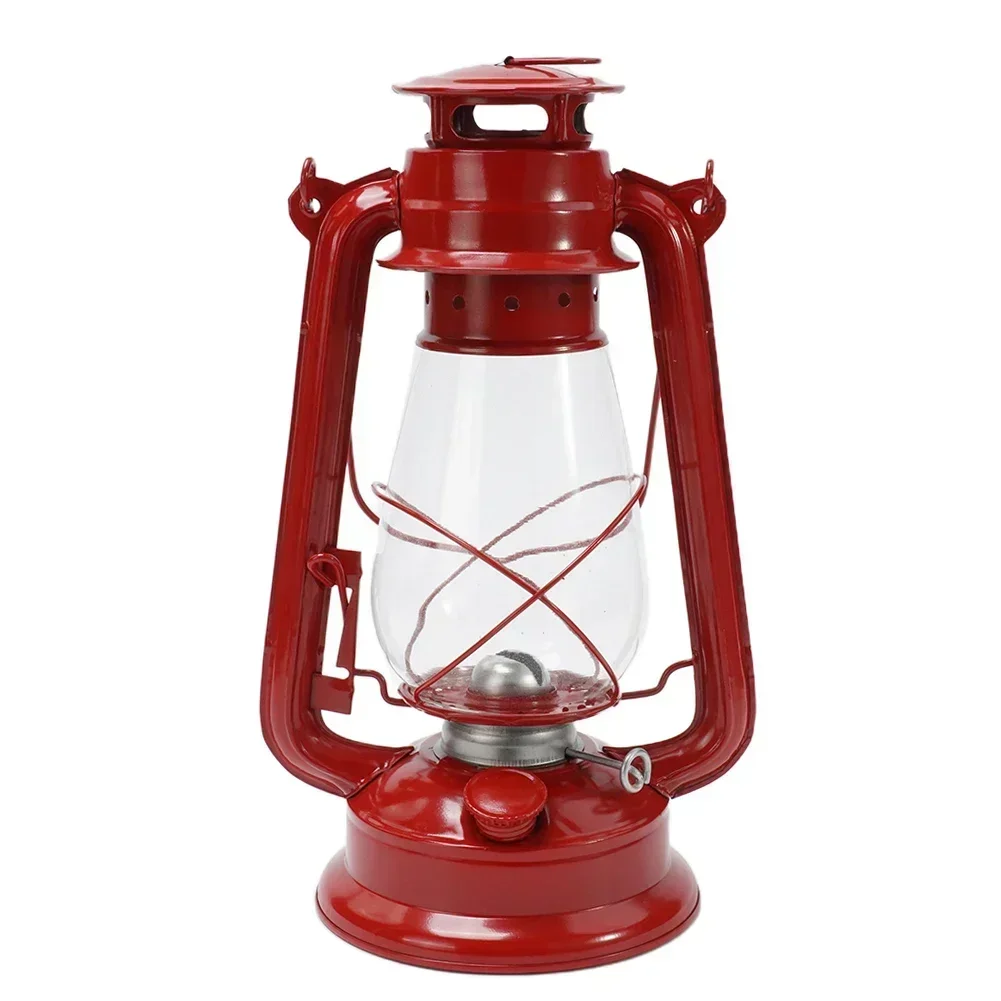 Vintage Kerosene Oil Lamp Lantern 31cm Retro Kerosene Light Camping Tent Decorative Atmosphere Lighting Outdoor Campinglight *1