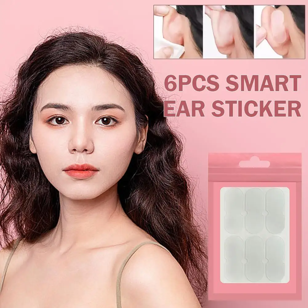 6pcs/bag  Elf Ear Stickers Cosmetic Transparent Invisible Self-Adhesive Small Portable Ears Correctar Tape Beauty Makeup Tool