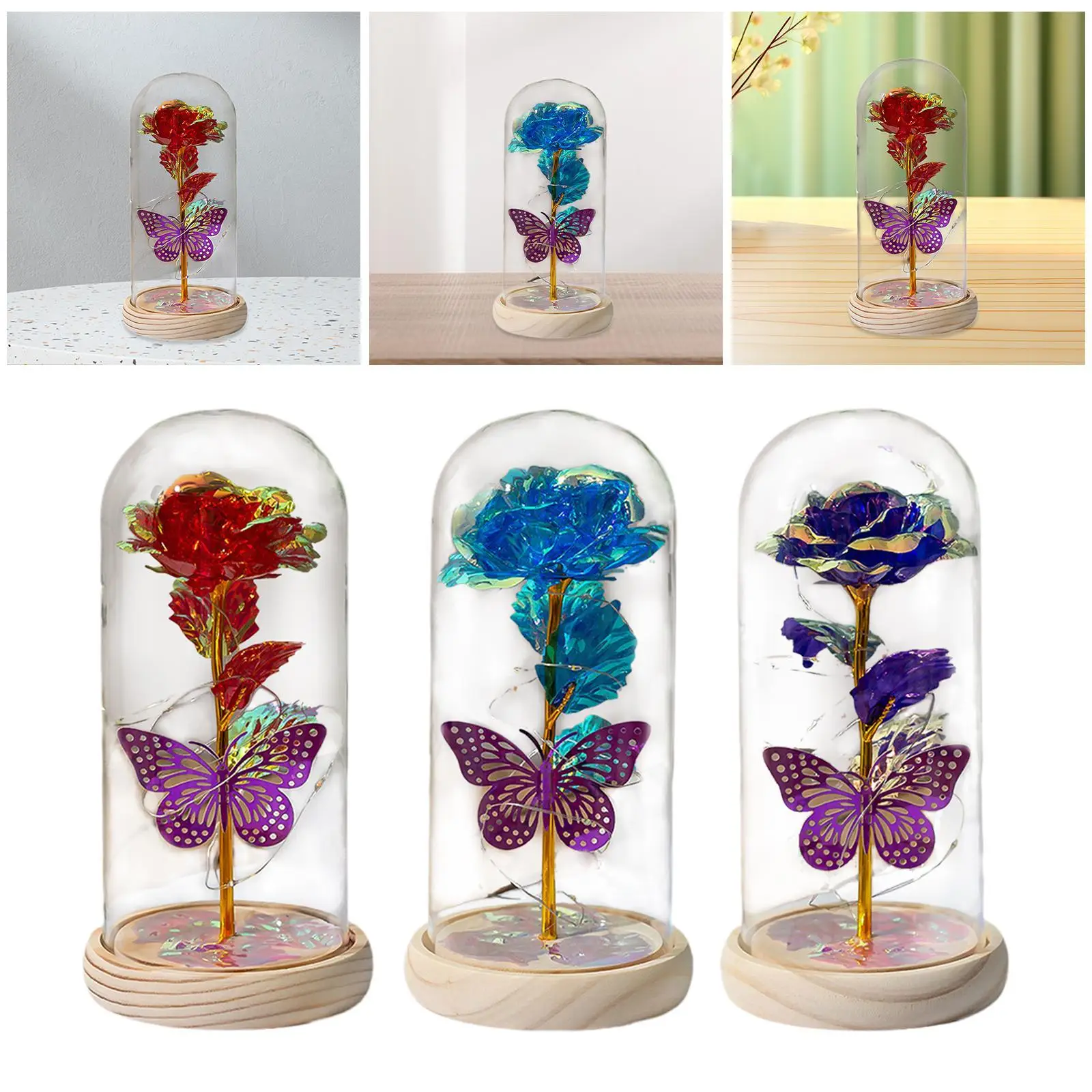 Regalos del día de San Valentín para su flor preservada para la esposa de compromiso de cumpleaños