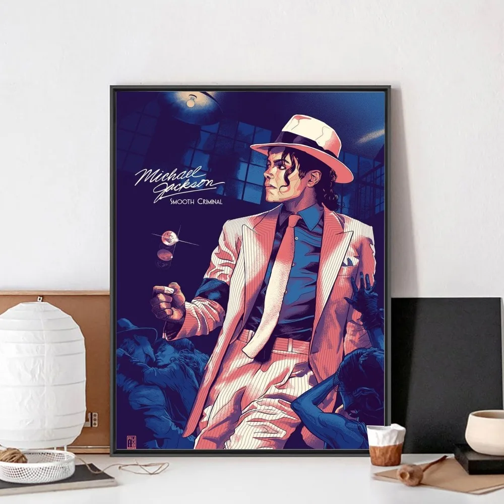 Michael Jackson Poster No Framed Poster Kraft Club Bar Paper Vintage Poster Wall Art Painting Bedroom Study Stickers