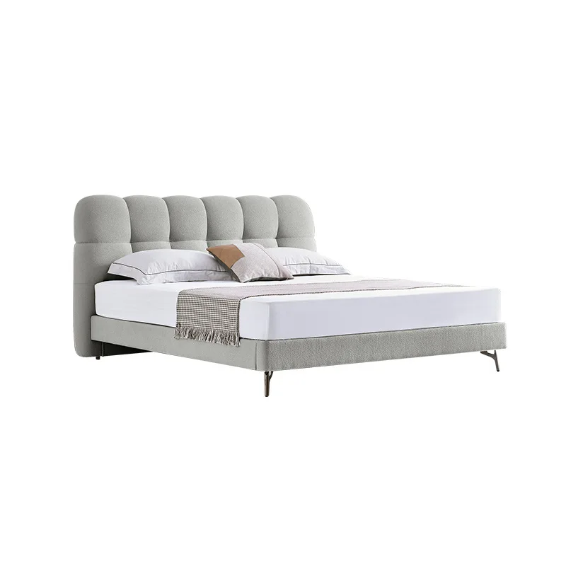 Full Size Bed Frame with Upholstered Wingback Headboard, Modern Platform Bed Frame Mattress Foundation with Wooden Slats