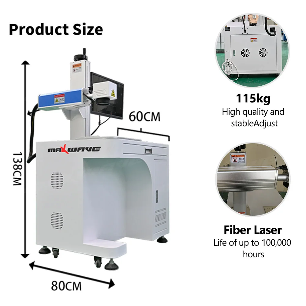 Maxwav Fiber Laser Marking Machine High Precision Efficient Stable Air Cooling Long Service Life For Diverse Marking