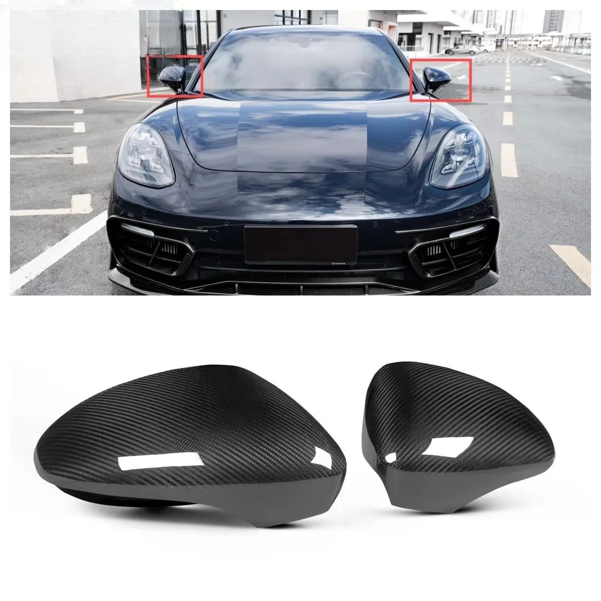 Hot Selling Replacement Style 971 Car Rearview Mirror Cover Suitable for Panamera 971 Carbon Fiber Rearview Mirror Cover