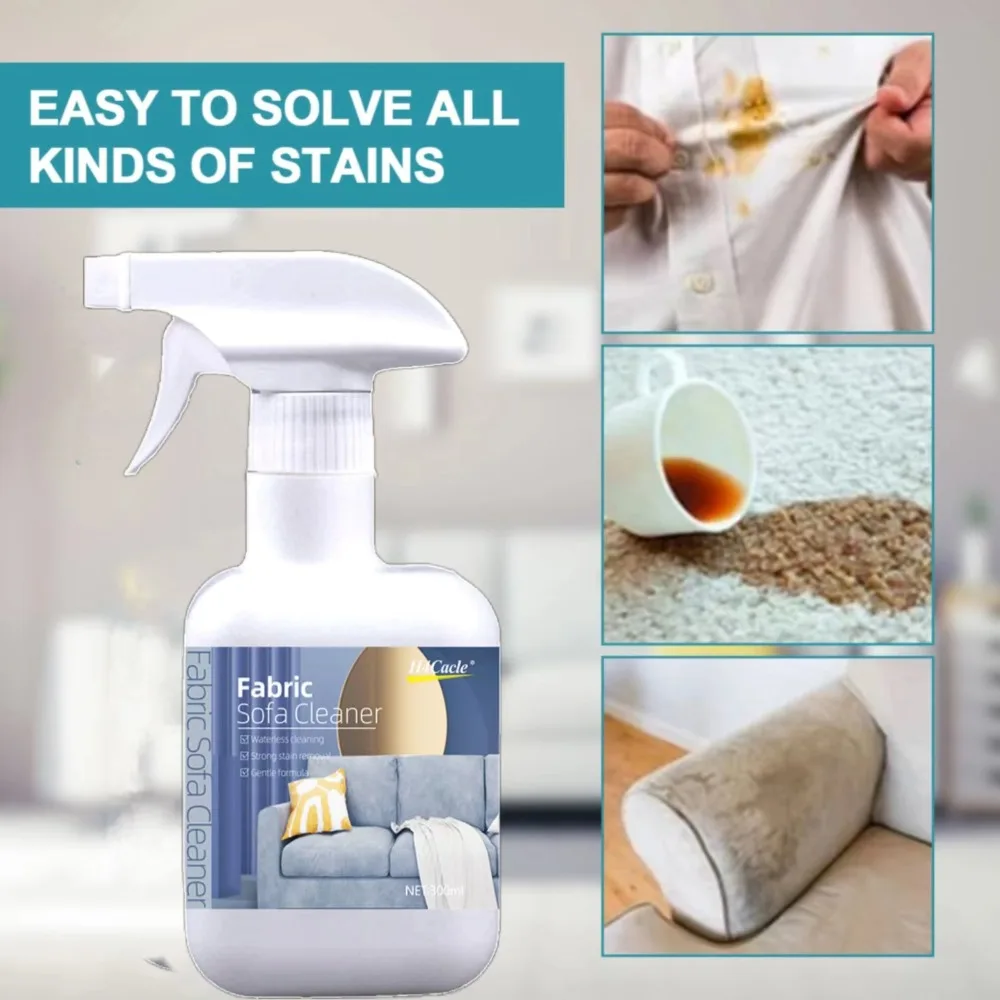 Spray nettoyant pour canapés en tissu, nettoyage en profondeur pour tissus d'ameublement, matelas et sièges d'auto, élimine la saleté et les résidus, protège la couleur du canapé
