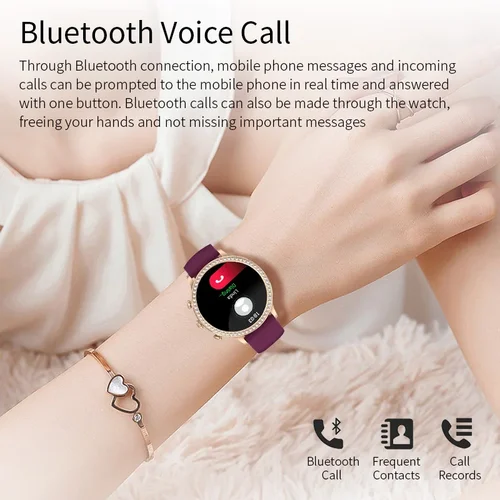 Imagen 2 del producto Reloj inteligente LIGE con llamada Bluetooth para mujer, esfera personalizada 2025, pulsera inteligente deportiva resistente al agua para Fitness, reloj inteligente con ritmo cardíaco, regalo para mujer