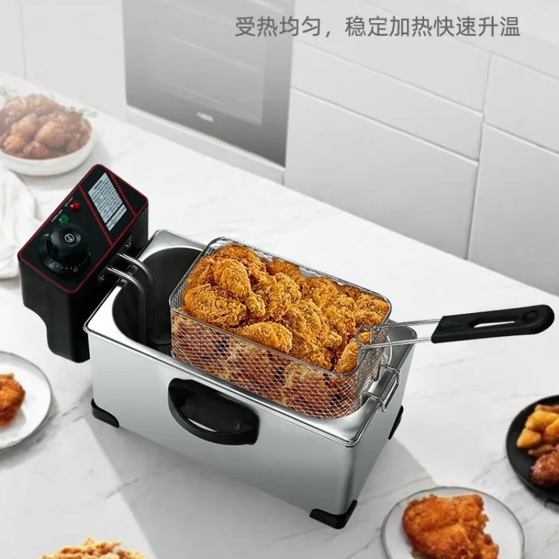 Single Cylinder Electric Fryer Multifunctional Desktop Dual Cylinder Fuel-efficient Electric Fryer Churros Machine