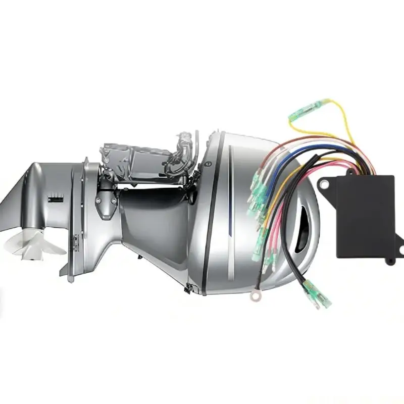 J0MA Boat Electrical Ignition Part 68T-85540-00 Black Housing Module with Pre-Attached Leads for F8HP F9.9HP Engine Service Use