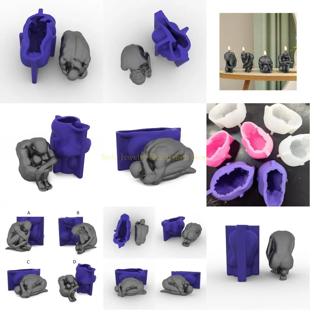 

D46E Human Body Mold Large Silicone Mold for Handmade Soap Portrait Plaster