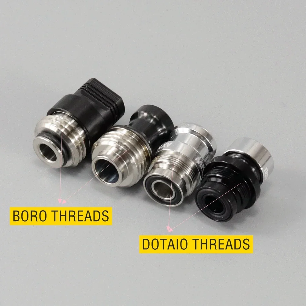 BORO/DOTAIO Threads PRC/EMC2/Phzae/909Modify/KB2/Nuke/Misstion XV Style BB Drip Tips Made Of Anodized Aluminum/SS/POM