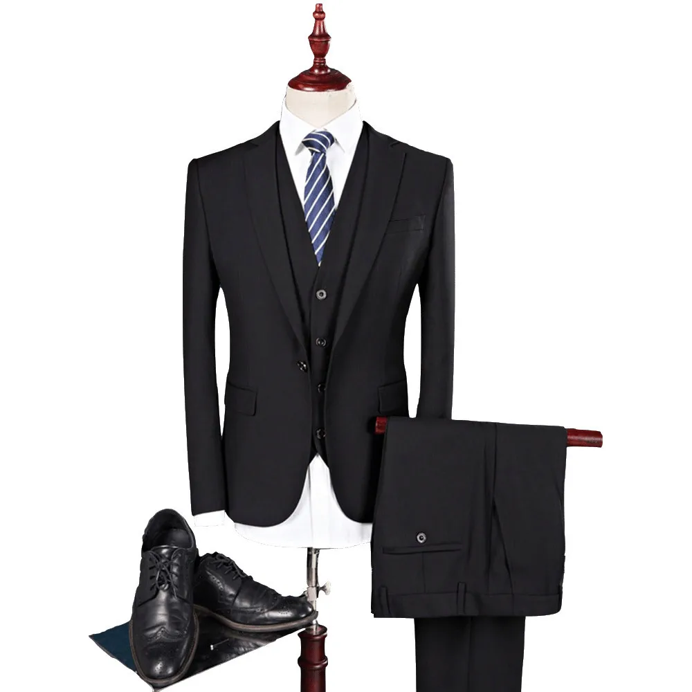Upgrade The New Thickened Men's Suit S uit Male Korean Version Slim Men's Suit Su it Three-piece Set Suits for Men