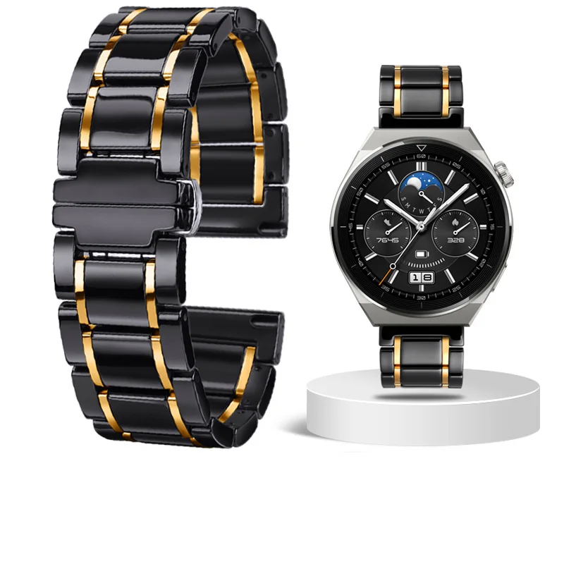 Ceramic strap For Huawei Watch GT GT2 3 46MM Smart WatchBand Samsung Galaxy 3 4 5 Men women Wristband Bracelet 20mm 22mm