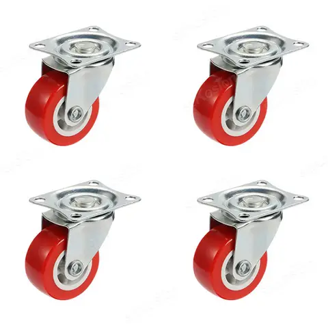 4 pièces roulette universelle robuste roulette pivotante capacité résistant à l'usure PVC roulette industrielle meubles roues roulette