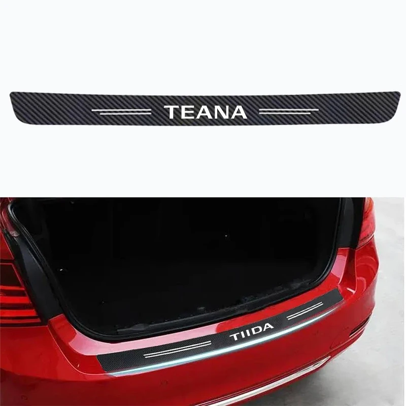 Car Trunk Sticker  Carbon Fiber Protective pad For NISSAN altima Juke Maxima NOTE QASHQAI Teana TIIDA X-trail Guard Sticker