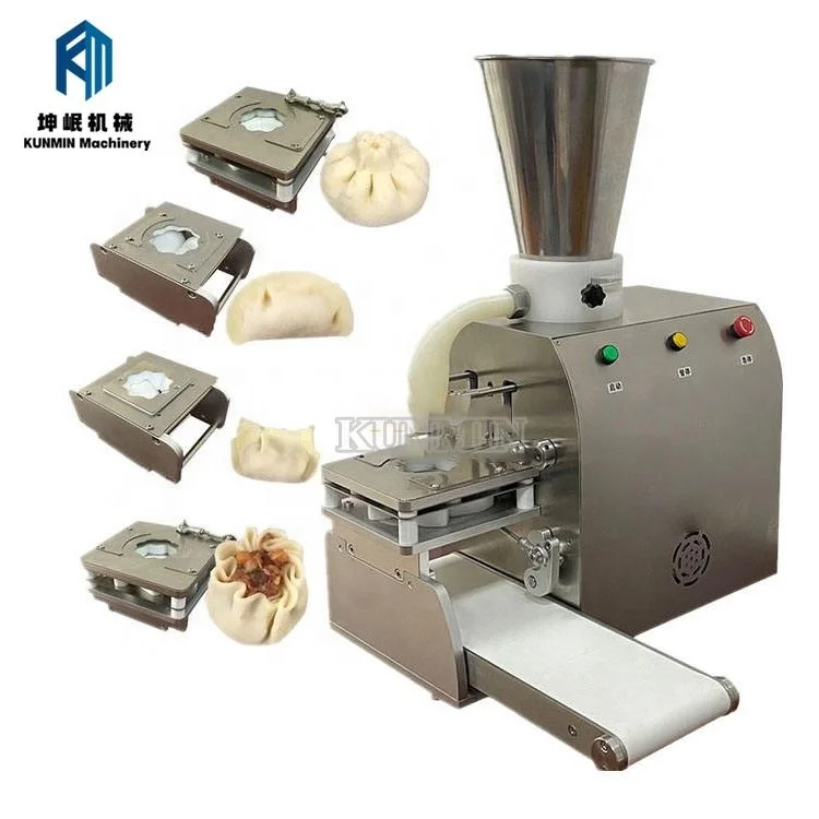 Multi Mold Automatic Stuffed Bun Dumpling Making Machine, Stainless Steel Momo Wonton Forming Equipment