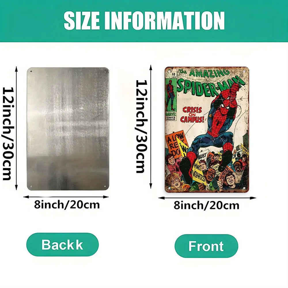 ديكور حائط معدني من Marvel Spider-Man - Vintage Amazing Spider-Man # 56 غطاء طبق الأصل - ملصق الكتاب الهزلي القديم - آيرو عالي التحمل #3