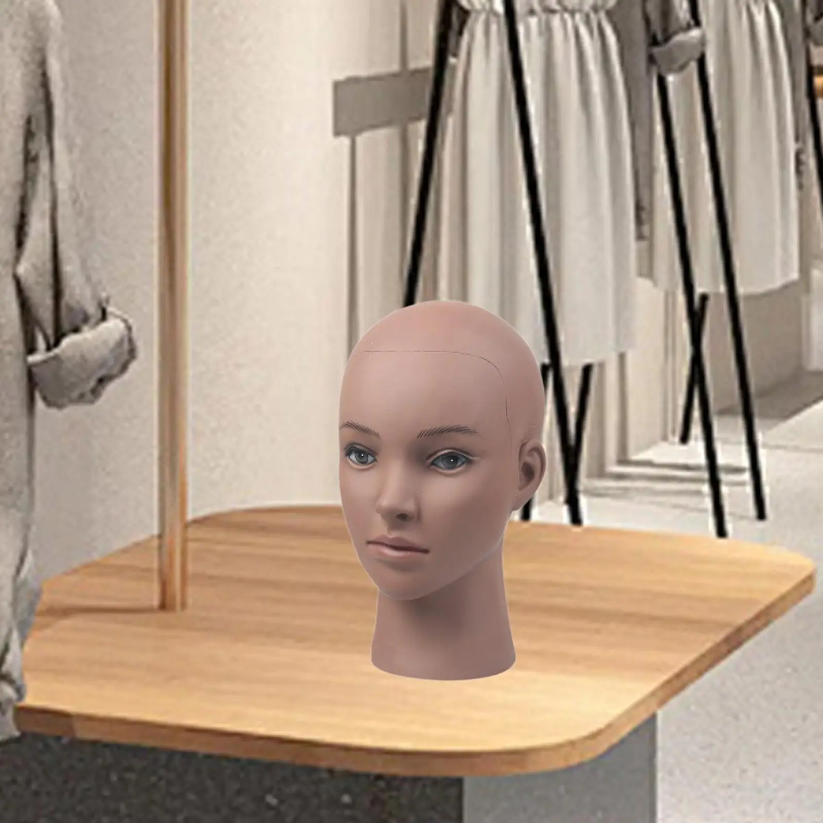 

Mannequin Head Bald for Wig Making Styling Lightweight Manikin Head for Home