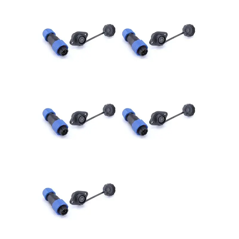 

СКИДКА! 5X SP13 Водонепроницаемый разъем IP68, 6-контактные кабельные соединители (штекер/гнездо) с гайкой/фланцем/док-станцией