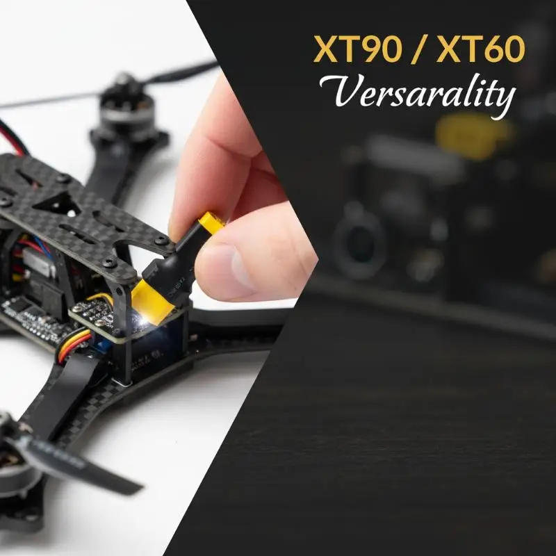 Multifunctional XT60 to XT90 Adapter Set 2Pcs Male Female Battery Conversion Connector for RC Cars Drones DIY Workshop