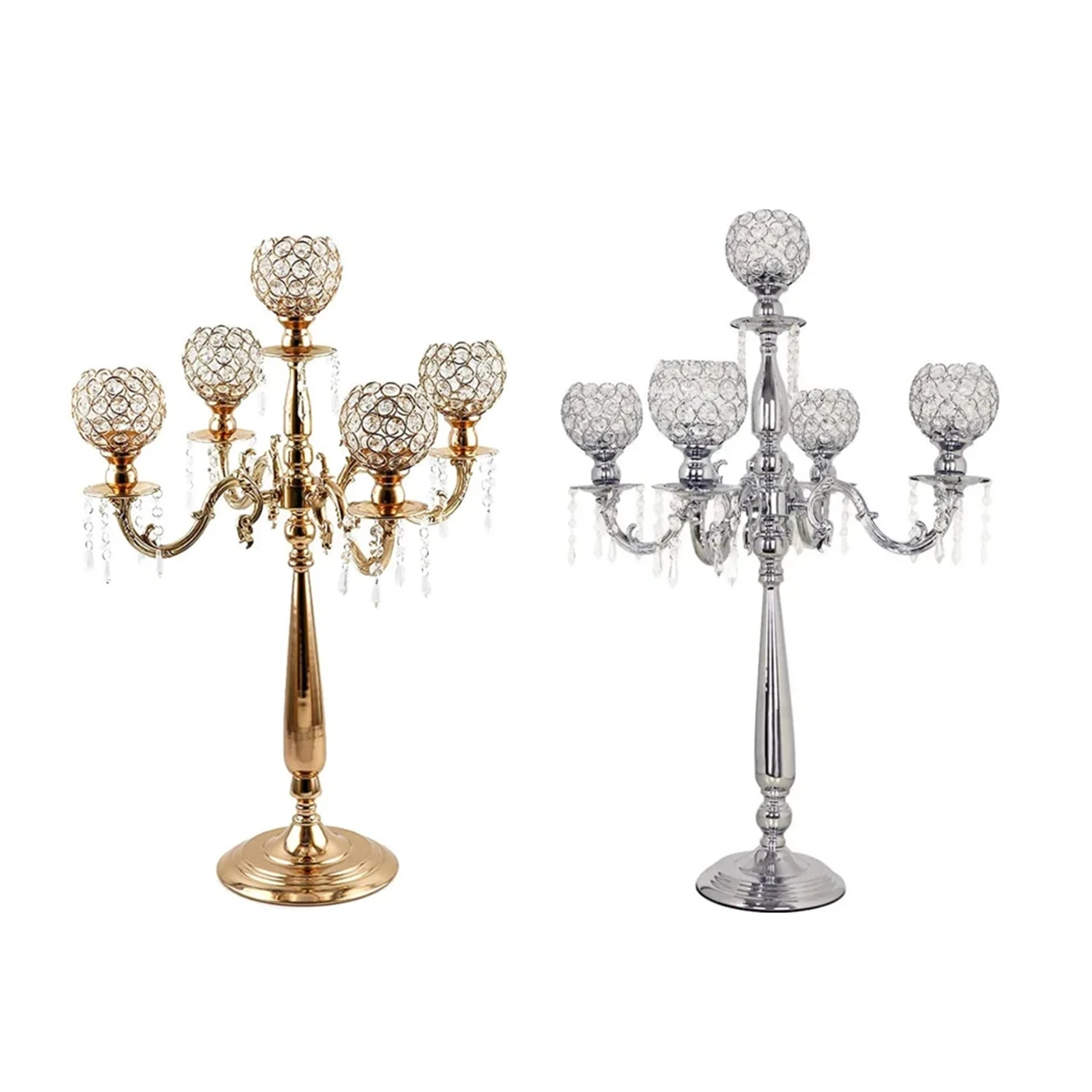 

5 Arm Candelabra Candle Holder Tall Wedding Stand Table Classic Elegant Design Wedding Dinner Party Event Centerpiece