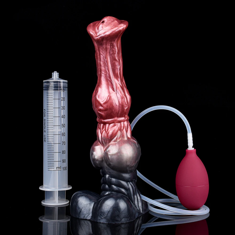 LICKER Realistic Horse Knot Squirting Dildo Ejaculating Penis Silicone Sex Toys For Women G-point Stimulation Anal Vagina Play