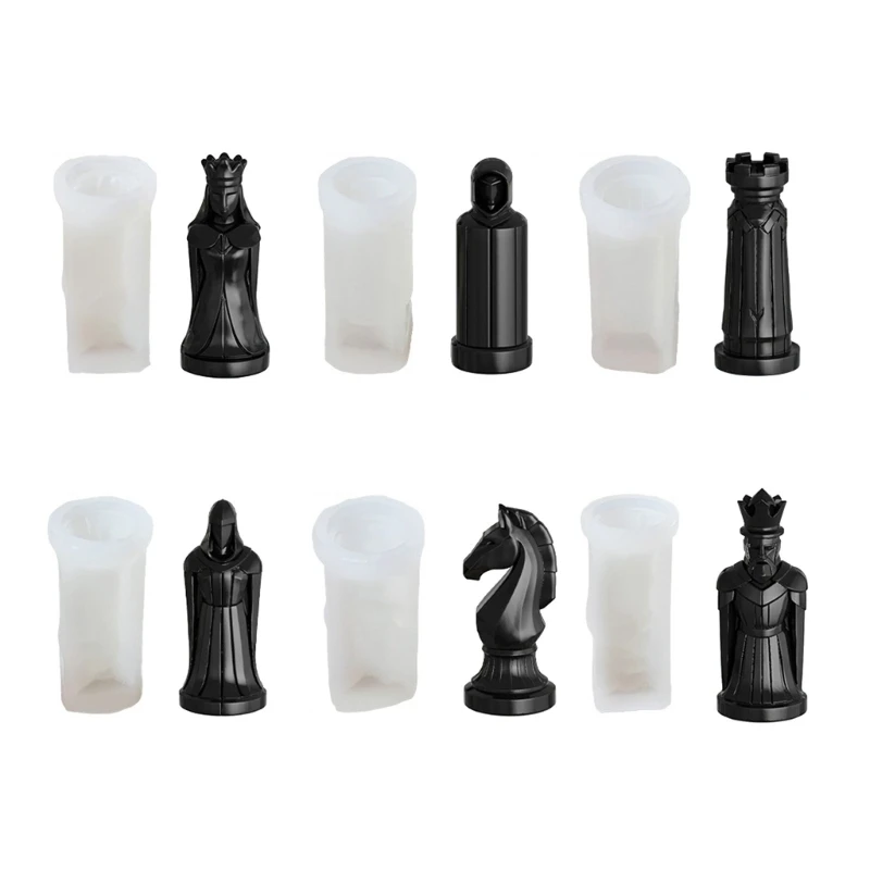 3D-Schachformen für handgefertigte, lebensmittelechte Silikonkonstruktion, perfekt für Kerzenherstellung, Schokoladen- und B03E – Detail 1