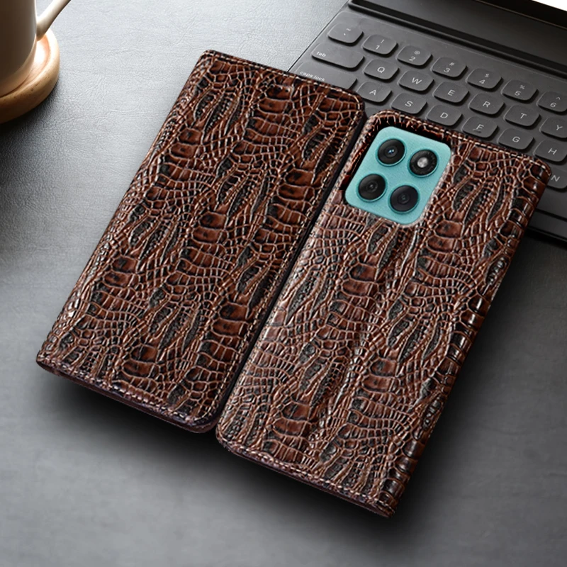 

Dragon Claw Genuine Leather Flip Case For Moto Edge 30 40 50 60 60S Pro Neo Fusion Ultra Phone Cover Card Cases Scratch Proof