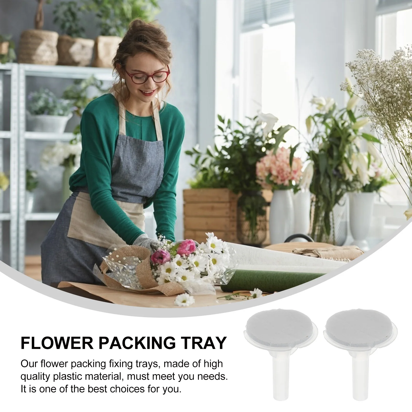 

100 Pcs Ball Holder Flower Arranging Trays Plastic Packaging Accessories Fixing Supplies Fruit Display Decor