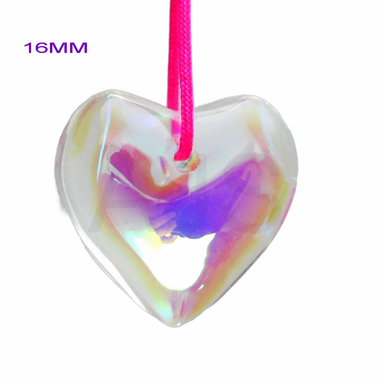 24/48pcs 16MM Smooth Heart Love Glossy AB Crystal Pendants Beads Jewelry Hanging Necklace Chandelier DIY Earrings Free Shipping